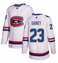 Men's Adidas Montreal Canadiens #23 Bob Gainey Authentic White 2017 100 Classic NHL Jersey