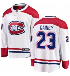 Men's Montreal Canadiens #23 Bob Gainey Authentic White Away Fanatics Branded Breakaway NHL Jersey