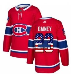 Youth Adidas Montreal Canadiens #23 Bob Gainey Authentic Red USA Flag Fashion NHL Jersey