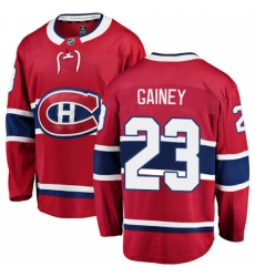 Youth Montreal Canadiens #23 Bob Gainey Authentic Red Home Fanatics Branded Breakaway NHL Jersey