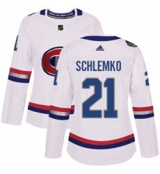 Women's Adidas Montreal Canadiens #21 David Schlemko Authentic White 2017 100 Classic NHL Jersey Women's Adidas Montreal Canadiens #21 David Schlemko Authentic White 2017 100 Classic NHL Jersey