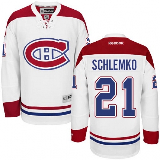 Youth Reebok Montreal Canadiens #21 David Schlemko Authentic White Away NHL Jersey Youth Reebok Montreal Canadiens #21 David Schlemko Authentic White Away NHL Jersey