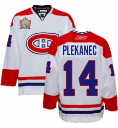 Men's Reebok Montreal Canadiens #14 Tomas Plekanec Premier White Heritage Classic Style NHL Jersey