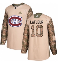 Men's Adidas Montreal Canadiens #10 Guy Lafleur Authentic Camo Veterans Day Practice NHL Jersey