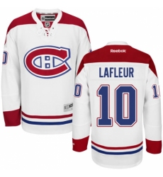 Men's Reebok Montreal Canadiens #10 Guy Lafleur Authentic White Away NHL Jersey