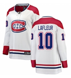 Women's Montreal Canadiens #10 Guy Lafleur Authentic White Away Fanatics Branded Breakaway NHL Jersey