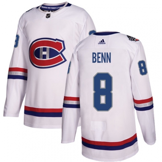 Men's Adidas Montreal Canadiens #8 Jordie Benn Authentic White 2017 100 Classic NHL Jersey Men's Adidas Montreal Canadiens #8 Jordie Benn Authentic White 2017 100 Classic NHL Jersey