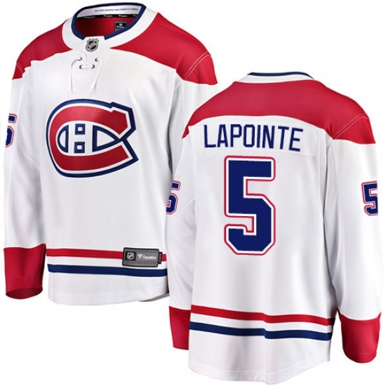 Youth Montreal Canadiens #5 Guy Lapointe Authentic White Away Fanatics Branded Breakaway NHL Jersey Youth Montreal Canadiens #5 Guy Lapointe Authentic White Away Fanatics Branded Breakaway NHL Jersey