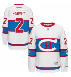 Men's Reebok Montreal Canadiens #2 Doug Harvey Authentic White 2016 Winter Classic NHL Jersey