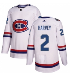 Youth Adidas Montreal Canadiens #2 Doug Harvey Authentic White 2017 100 Classic NHL Jersey