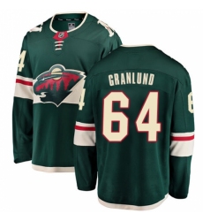 Men's Minnesota Wild #64 Mikael Granlund Fanatics Branded Green Home Breakaway NHL Jersey