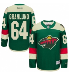 Men's Reebok Minnesota Wild #64 Mikael Granlund Authentic Green 2016 Stadium Series NHL Jersey