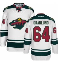 Men's Reebok Minnesota Wild #64 Mikael Granlund Authentic White Away NHL Jersey