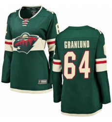 Women's Minnesota Wild #64 Mikael Granlund Fanatics Branded Green Home Breakaway NHL Jersey