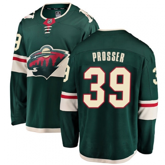 Men's Minnesota Wild #39 Nate Prosser Authentic Green Home Fanatics Branded Breakaway NHL Jersey Men's Minnesota Wild #39 Nate Prosser Authentic Green Home Fanatics Branded Breakaway NHL Jersey