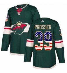 Youth Adidas Minnesota Wild #39 Nate Prosser Authentic Green USA Flag Fashion NHL Jersey Youth Adidas Minnesota Wild #39 Nate Prosser Authentic Green USA Flag Fashion NHL Jersey