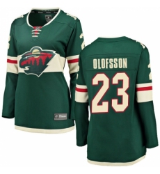 Women's Minnesota Wild #23 Gustav Olofsson Authentic Green Home Fanatics Branded Breakaway NHL Jersey Women's Minnesota Wild #23 Gustav Olofsson Authentic Green Home Fanatics Branded Breakaway NHL Jersey