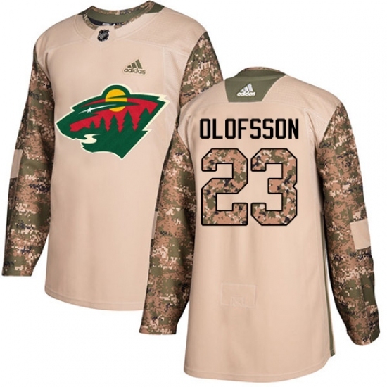 Youth Adidas Minnesota Wild #23 Gustav Olofsson Authentic Camo Veterans Day Practice NHL Jersey Youth Adidas Minnesota Wild #23 Gustav Olofsson Authentic Camo Veterans Day Practice NHL Jersey