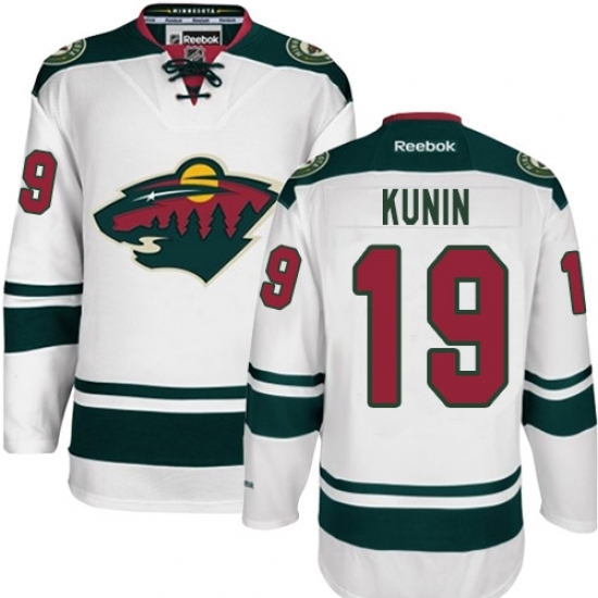 Youth Reebok Minnesota Wild #19 Luke Kunin Authentic White Away NHL Jersey Youth Reebok Minnesota Wild #19 Luke Kunin Authentic White Away NHL Jersey