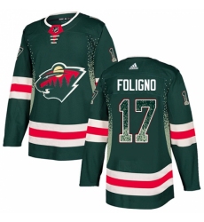 Men's Adidas Minnesota Wild #17 Marcus Foligno Authentic Green Drift Fashion NHL Jersey Men's Adidas Minnesota Wild #17 Marcus Foligno Authentic Green Drift Fashion NHL Jersey