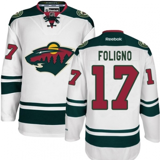 Women's Reebok Minnesota Wild #17 Marcus Foligno Authentic White Away NHL Jersey Women's Reebok Minnesota Wild #17 Marcus Foligno Authentic White Away NHL Jersey