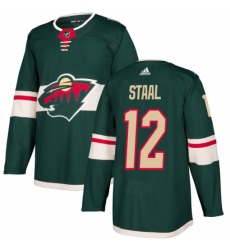 Men's Adidas Minnesota Wild #12 Eric Staal Authentic Green Home NHL Jersey