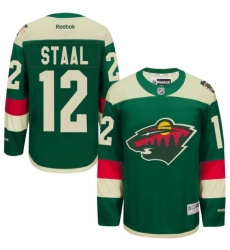 Men's Reebok Minnesota Wild #12 Eric Staal Authentic Green 2016 Stadium Series NHL Jersey