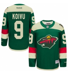 Youth Reebok Minnesota Wild #9 Mikko Koivu Authentic Green 2016 Stadium Series NHL Jersey