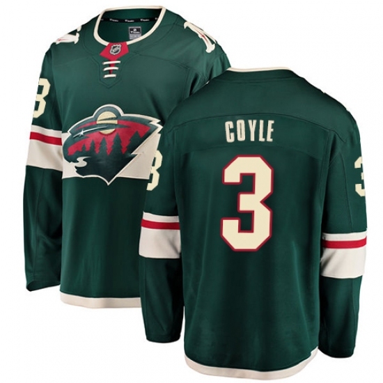 Men's Minnesota Wild #3 Charlie Coyle Authentic Green Home Fanatics Branded Breakaway NHL Jersey Men's Minnesota Wild #3 Charlie Coyle Authentic Green Home Fanatics Branded Breakaway NHL Jersey