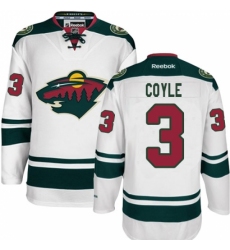 Men's Reebok Minnesota Wild #3 Charlie Coyle Authentic White Away NHL Jersey Men's Reebok Minnesota Wild #3 Charlie Coyle Authentic White Away NHL Jersey
