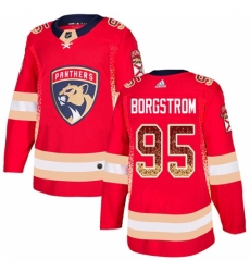 Men's Adidas Florida Panthers #95 Henrik Borgstrom Authentic Red Drift Fashion NHL Jersey
