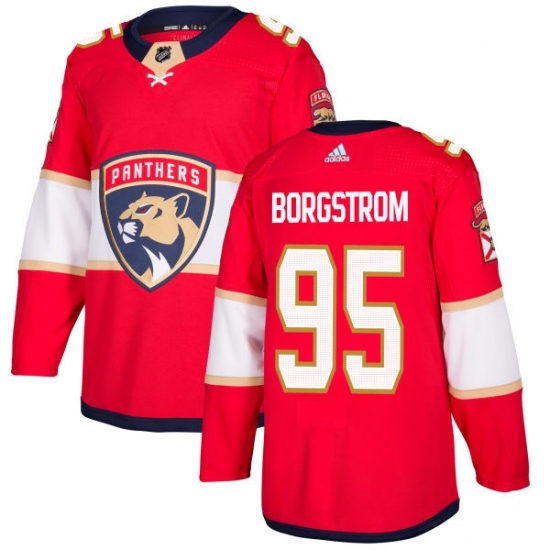 Men's Adidas Florida Panthers #95 Henrik Borgstrom Authentic Red Home NHL Jersey Men's Adidas Florida Panthers #95 Henrik Borgstrom Authentic Red Home NHL Jersey