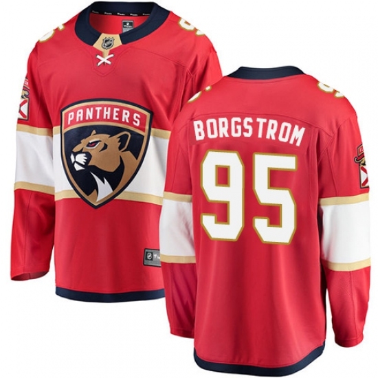Men's Florida Panthers #95 Henrik Borgstrom Fanatics Branded Red Home Breakaway NHL Jersey Men's Florida Panthers #95 Henrik Borgstrom Fanatics Branded Red Home Breakaway NHL Jersey