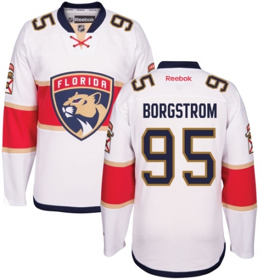 Women's Reebok Florida Panthers #95 Henrik Borgstrom Authentic White Away NHL Jersey Women's Reebok Florida Panthers #95 Henrik Borgstrom Authentic White Away NHL Jersey
