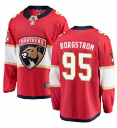 Youth Florida Panthers #95 Henrik Borgstrom Fanatics Branded Red Home Breakaway NHL Jersey