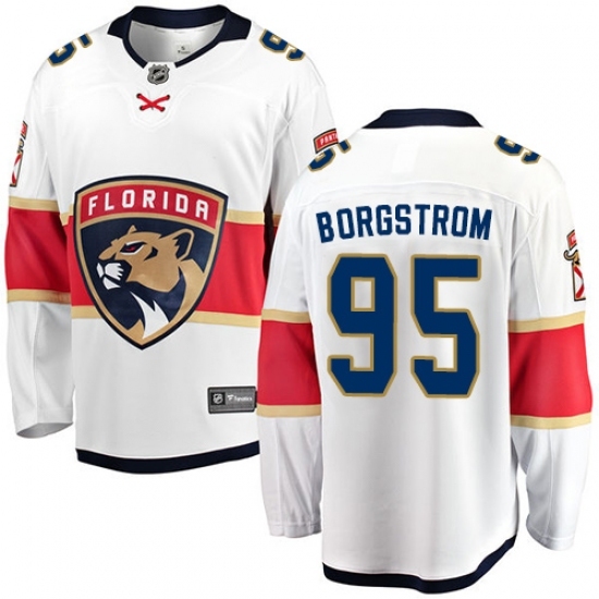 Youth Florida Panthers #95 Henrik Borgstrom Fanatics Branded White Away Breakaway NHL Jersey Youth Florida Panthers #95 Henrik Borgstrom Fanatics Branded White Away Breakaway NHL Jersey