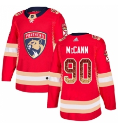 Men's Adidas Florida Panthers #90 Jared McCann Authentic Red Drift Fashion NHL Jersey