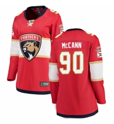 Women's Florida Panthers #90 Jared McCann Fanatics Branded Red Home Breakaway NHL Jersey