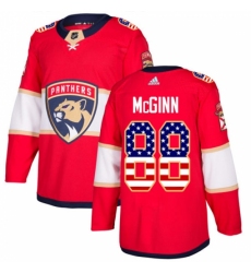 Men's Adidas Florida Panthers #88 Jamie McGinn Authentic Red USA Flag Fashion NHL Jersey