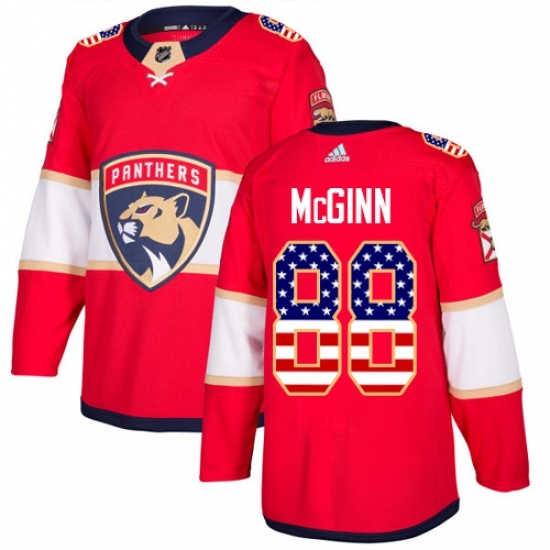 Men's Adidas Florida Panthers #88 Jamie McGinn Authentic Red USA Flag Fashion NHL Jersey Men's Adidas Florida Panthers #88 Jamie McGinn Authentic Red USA Flag Fashion NHL Jersey