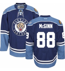 Men's Reebok Florida Panthers #88 Jamie McGinn Premier Navy Blue Third NHL Jersey