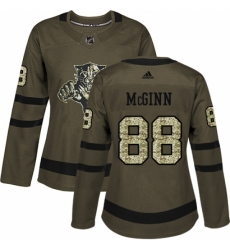 Women's Adidas Florida Panthers #88 Jamie McGinn Authentic Green Salute to Service NHL Jersey