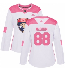 Women's Adidas Florida Panthers #88 Jamie McGinn Authentic White/Pink Fashion NHL Jersey