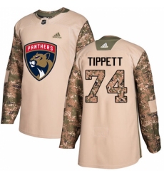 Men's Adidas Florida Panthers #74 Owen Tippett Authentic Camo Veterans Day Practice NHL Jersey