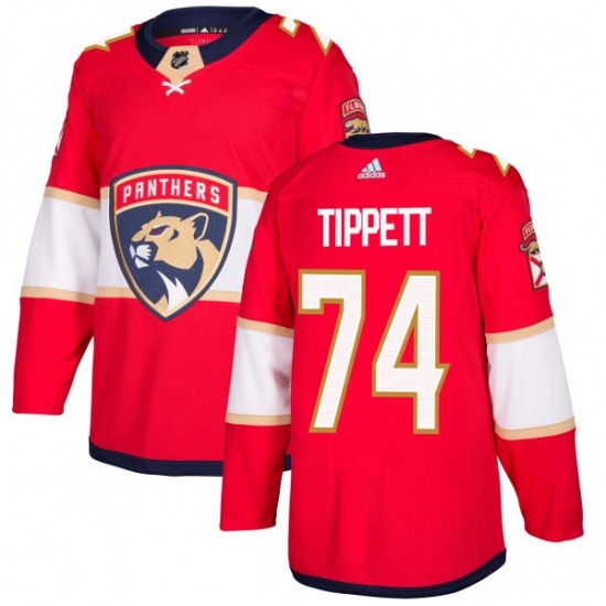 Men's Adidas Florida Panthers #74 Owen Tippett Authentic Red Home NHL Jersey Men's Adidas Florida Panthers #74 Owen Tippett Authentic Red Home NHL Jersey