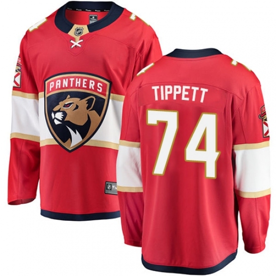 Men's Florida Panthers #74 Owen Tippett Fanatics Branded Red Home Breakaway NHL Jersey Men's Florida Panthers #74 Owen Tippett Fanatics Branded Red Home Breakaway NHL Jersey