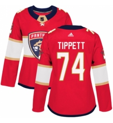 Women's Adidas Florida Panthers #74 Owen Tippett Authentic Red Home NHL Jersey