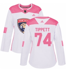 Women's Adidas Florida Panthers #74 Owen Tippett Authentic White/Pink Fashion NHL Jersey