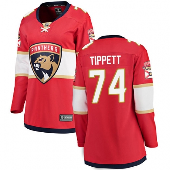 Women's Florida Panthers #74 Owen Tippett Fanatics Branded Red Home Breakaway NHL Jersey Women's Florida Panthers #74 Owen Tippett Fanatics Branded Red Home Breakaway NHL Jersey