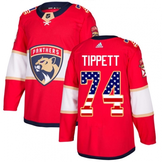 Youth Adidas Florida Panthers #74 Owen Tippett Authentic Red USA Flag Fashion NHL Jersey Youth Adidas Florida Panthers #74 Owen Tippett Authentic Red USA Flag Fashion NHL Jersey